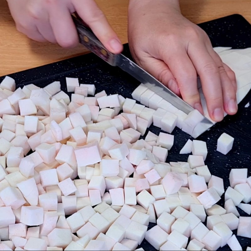 Bước 2 Gọt cùi bưởi Chè cùi bưởi