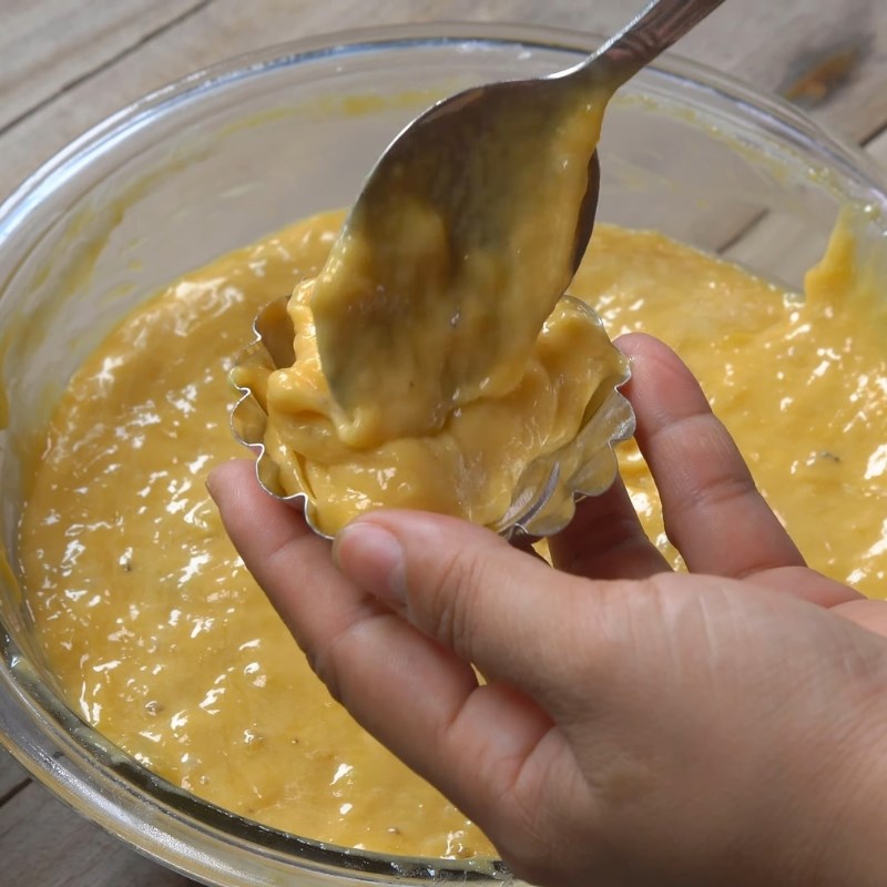 Bước 4 Hấp bánh chuối Bánh chuối hấp bột mì