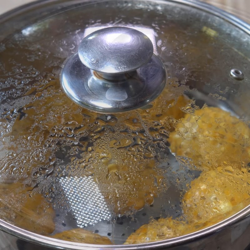 Bước 4 Hấp bánh chuối Bánh chuối hấp bột mì