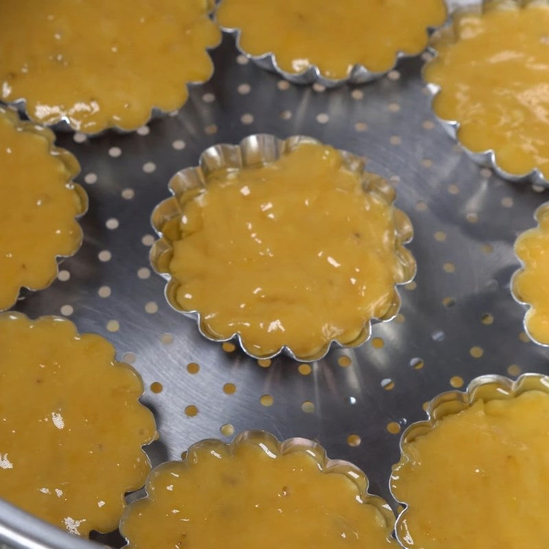 Bước 4 Hấp bánh chuối Bánh chuối hấp bột mì