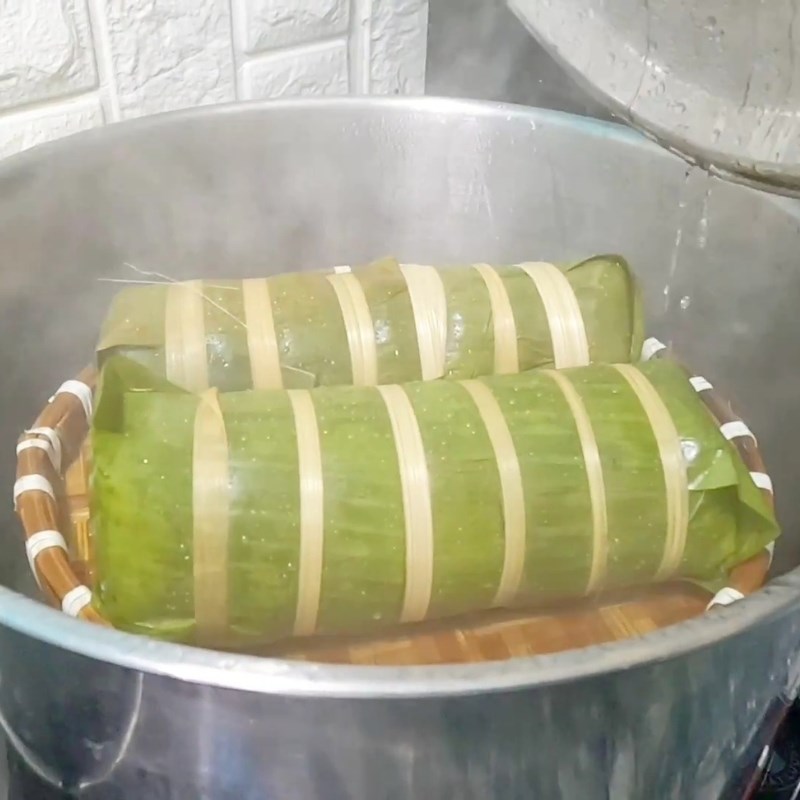 Bước 5 Hấp chả lụa Giò lụa truyền thống