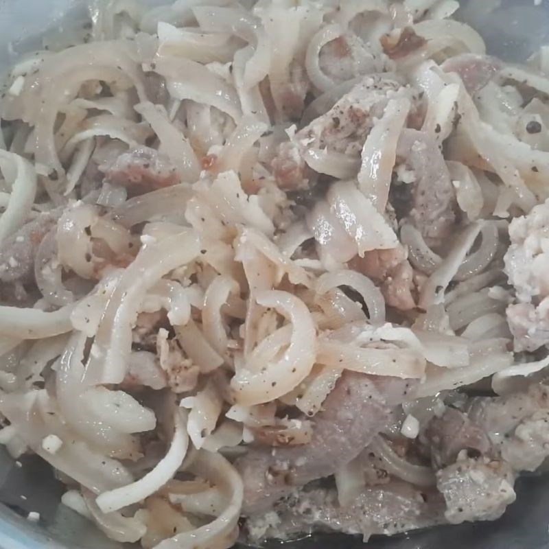 Bước 5 Hấp chín hỗn hợp thịt và da heo Pate thịt heo