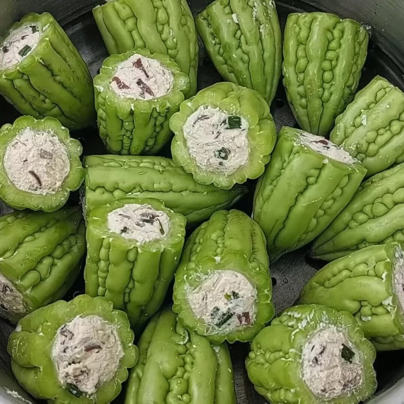 Bước 4 Hấp sơ khổ qua Khổ qua hầm chay