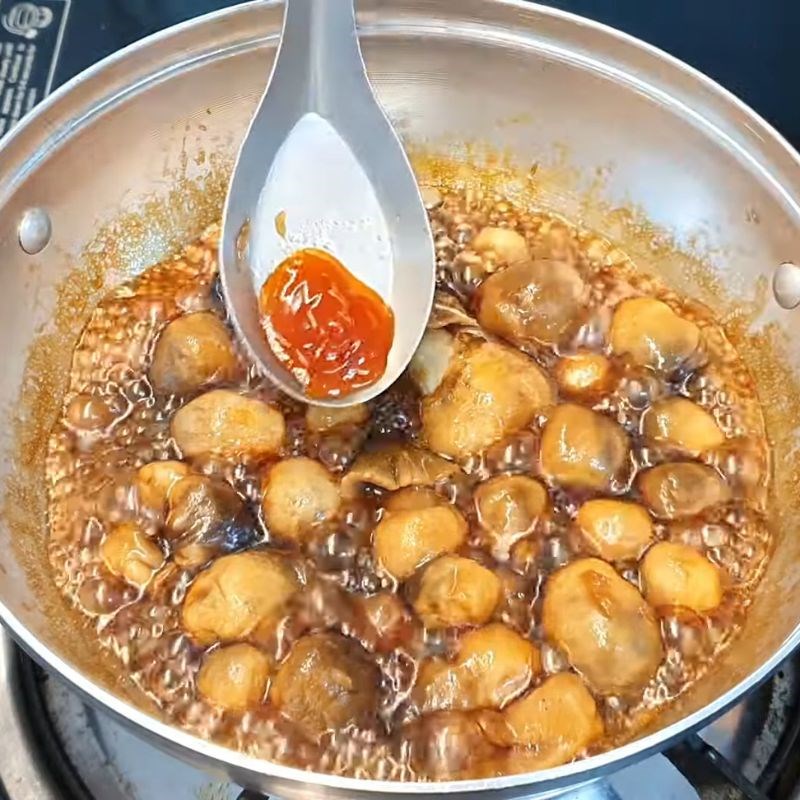 Bước 5 Hoàn thành món nấm rơm kho tiêu nước tương Nấm rơm kho nước tương