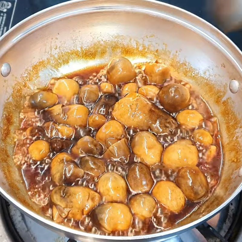 Bước 5 Hoàn thành món nấm rơm kho tiêu nước tương Nấm rơm kho nước tương