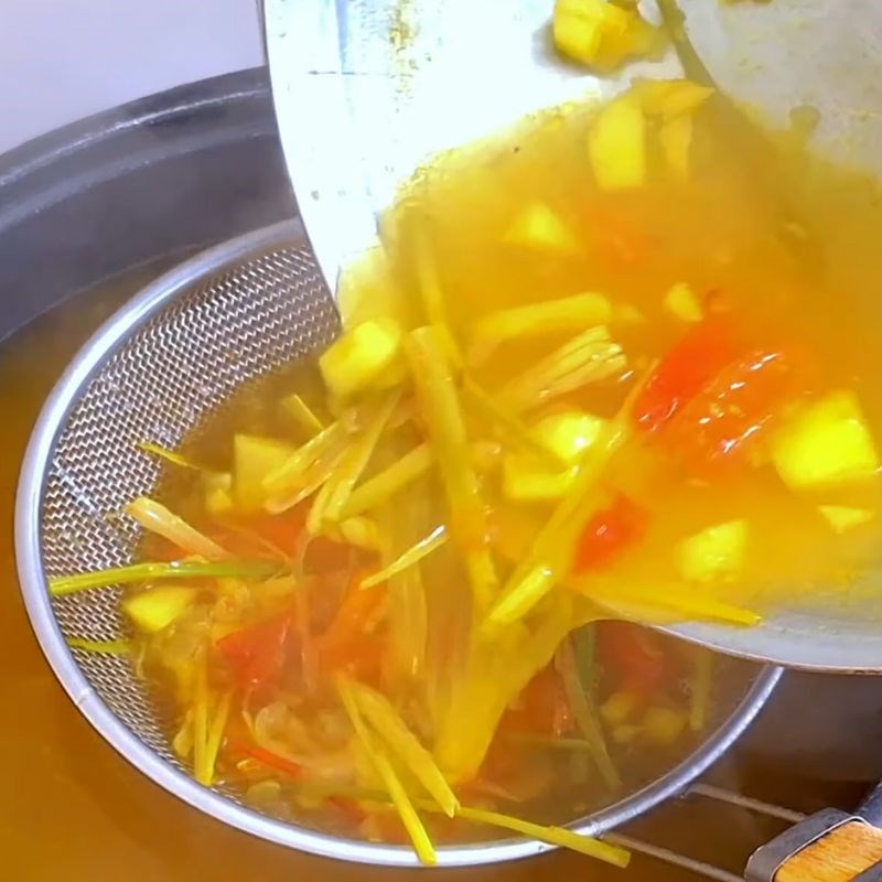 Bước 4 Hoàn thiện nồi lẩu và thưởng thức Cá lăng nấu mẻ