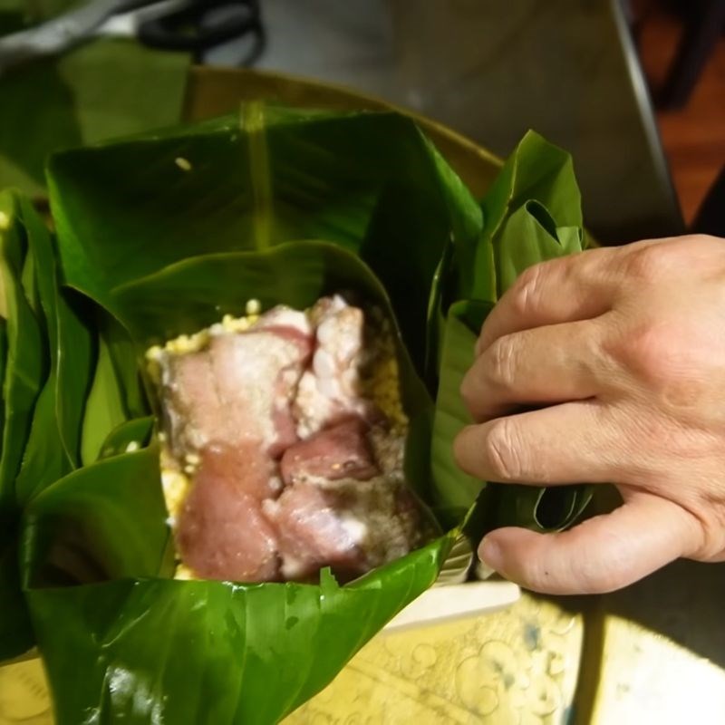 Bước 5 Hướng dẫn gói bánh chưng bằng khuôn thông minh cực nhanh Bánh chưng bằng khuôn thông minh