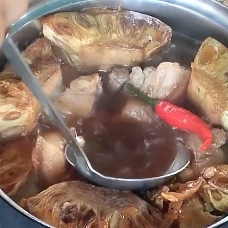 Bước 4 Kho mít với thịt Mít non kho thịt