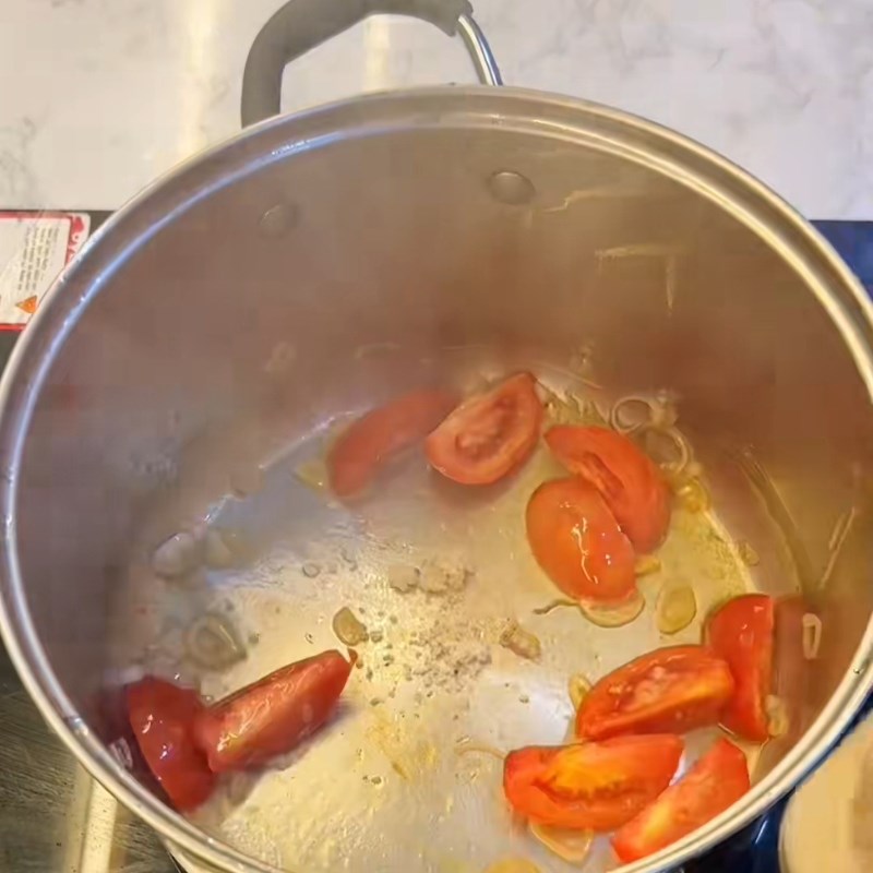 Bước 4 Nấu canh Canh cá dọc mùng mẻ