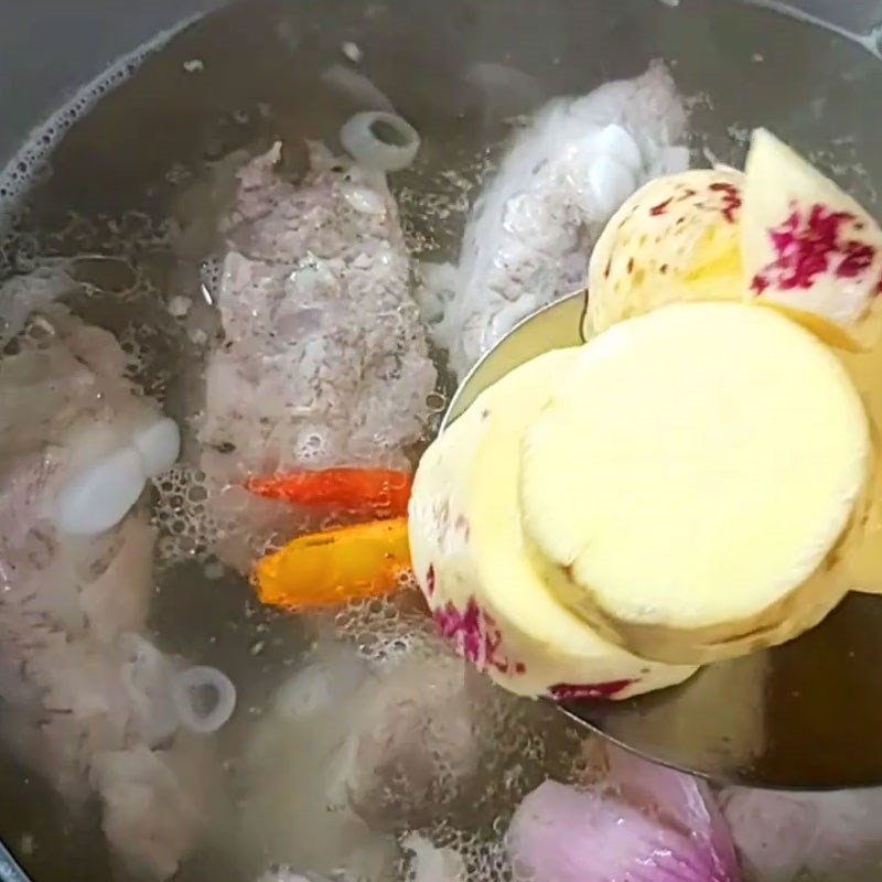 Bước 4 Nấu canh khoai lang Canh khoai lang