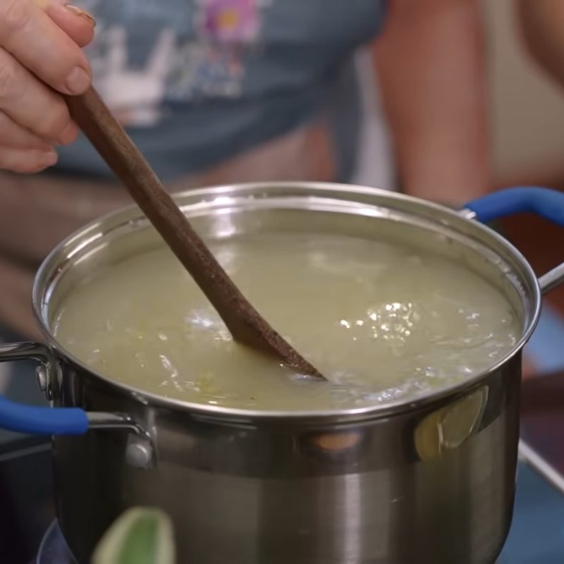 Bước 3 Nấu cháo Cháo gà miền Bắc