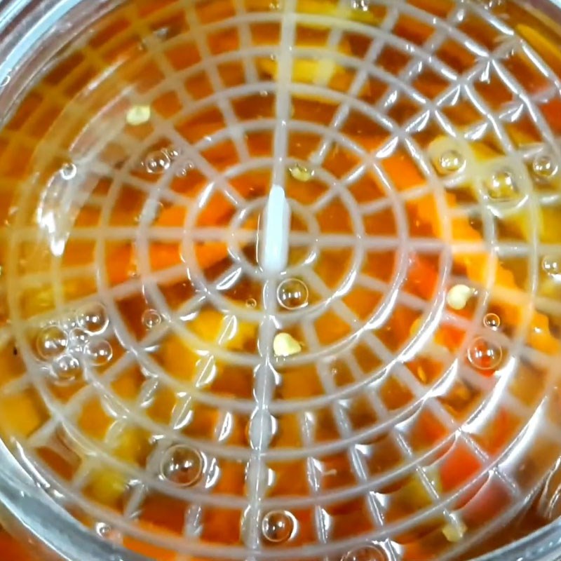 Bước 5 Nấu lại nước ngâm để bảo quản lâu hơn Đu đủ ngâm nước mắm