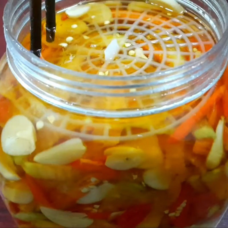 Bước 5 Nấu lại nước ngâm để bảo quản lâu hơn Đu đủ ngâm nước mắm