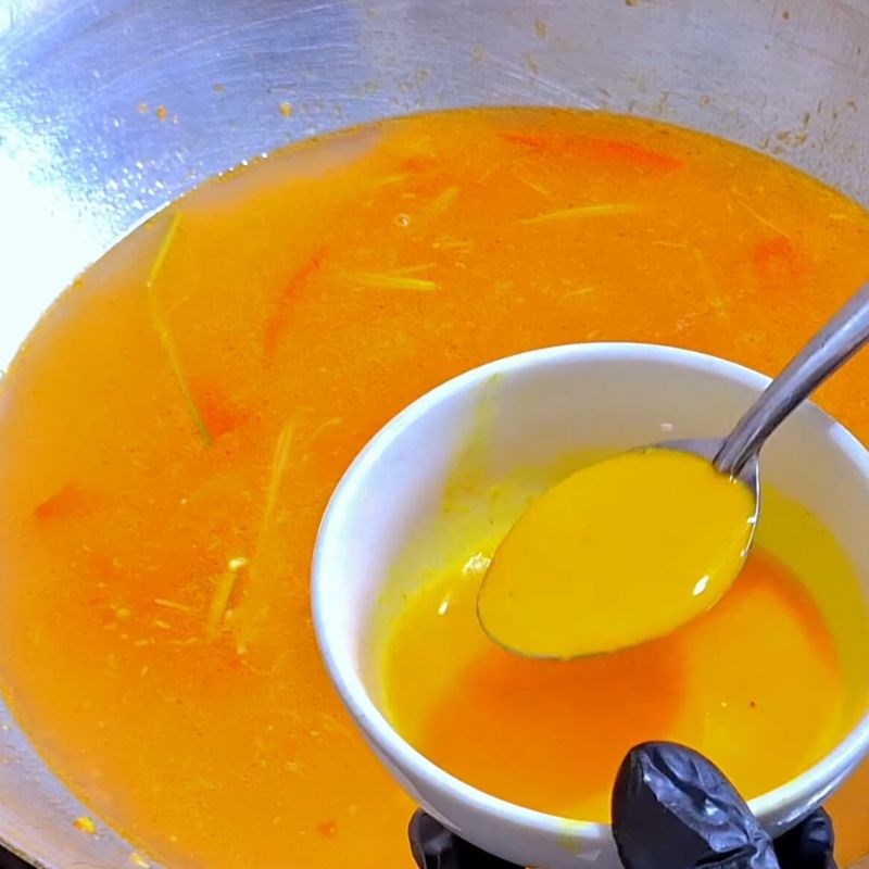 Bước 3 Nấu nước lẩu cá lăng nấu mẻ chua thanh Cá lăng nấu mẻ