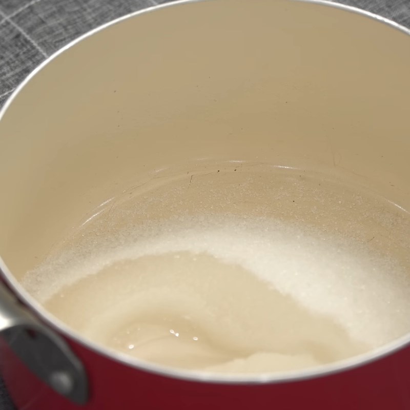 Bước 1 Nấu sốt caramen Bánh caramen