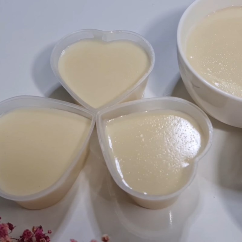 Bước 3 Nấu sữa đậu nành và hỗn hợp béo Tàu hũ đá