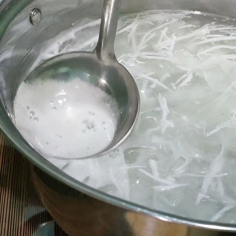 Bước 3 Nấu thạch nha đam dừa Thạch nha đam