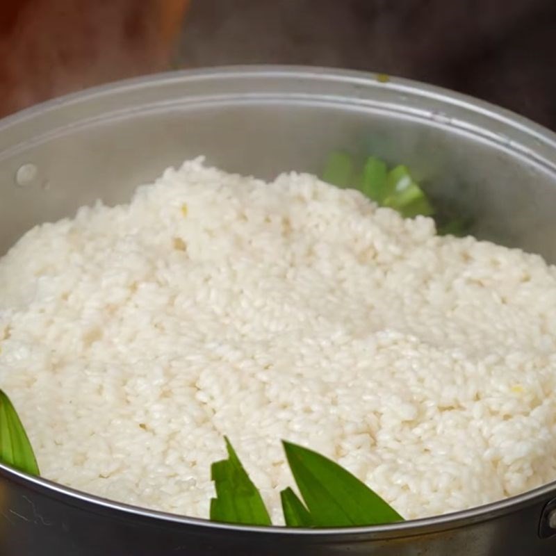 Bước 5 Nấu xôi ngô ngọt nước cốt dừa bằng xửng hấp Xôi ngô ngọt nước cốt dừa bằng xửng hấp