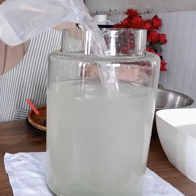 Bước 4 Nuôi giấm mồi và tái sử dụng Giấm nuôi bằng chuối