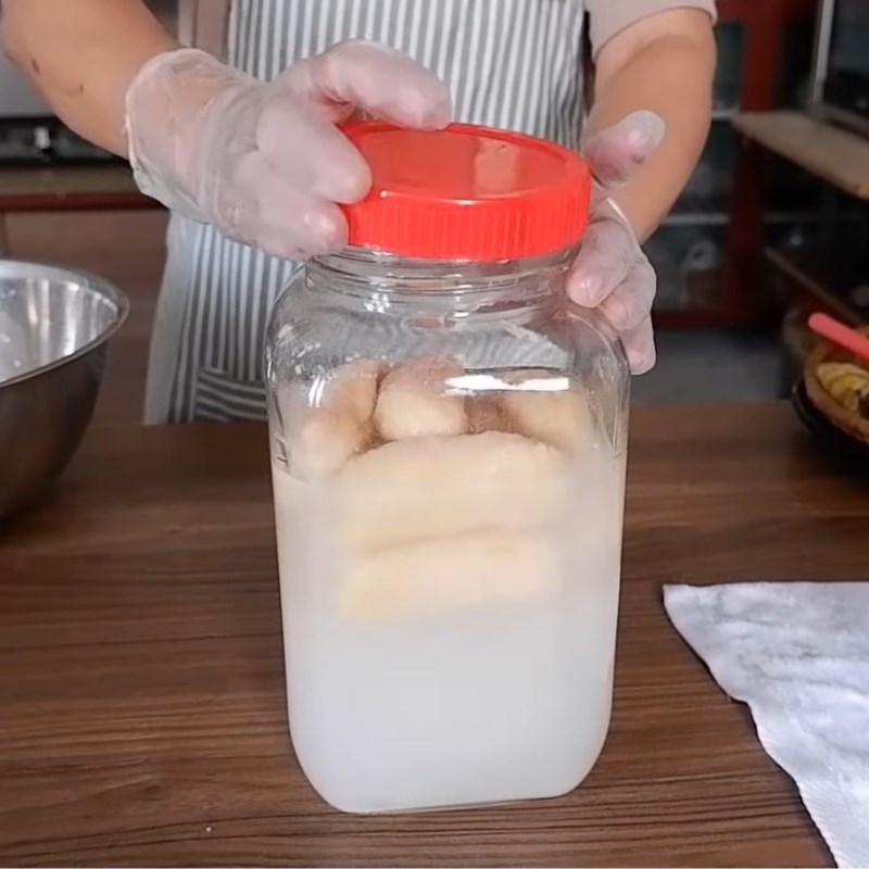 Bước 4 Nuôi giấm mồi và tái sử dụng Giấm nuôi bằng chuối