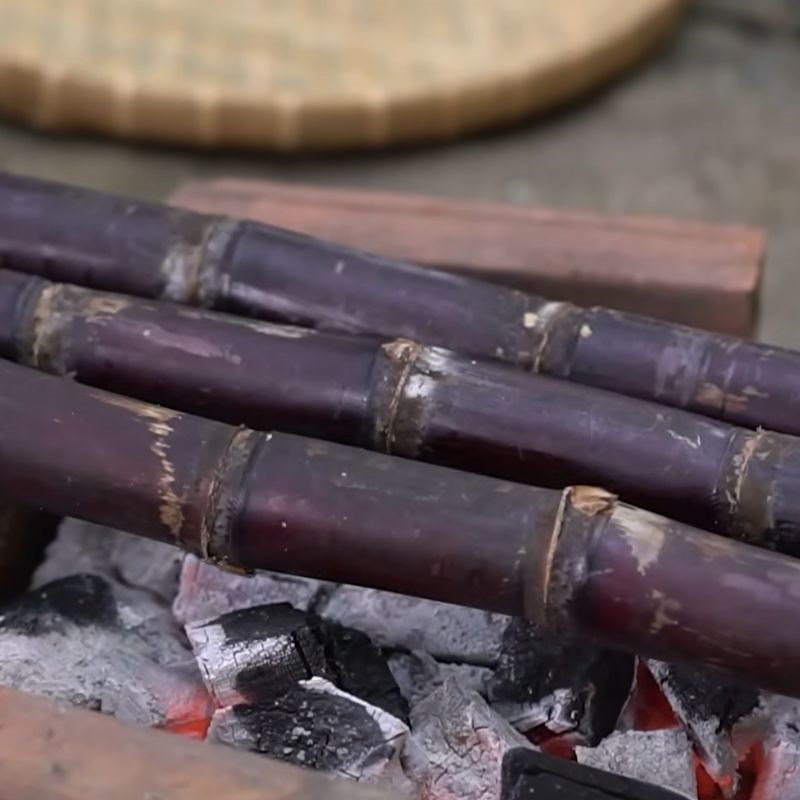 Bước 3 Nướng bí đao và mía tăng hương vị đặc trưng Trà bí đao tươi