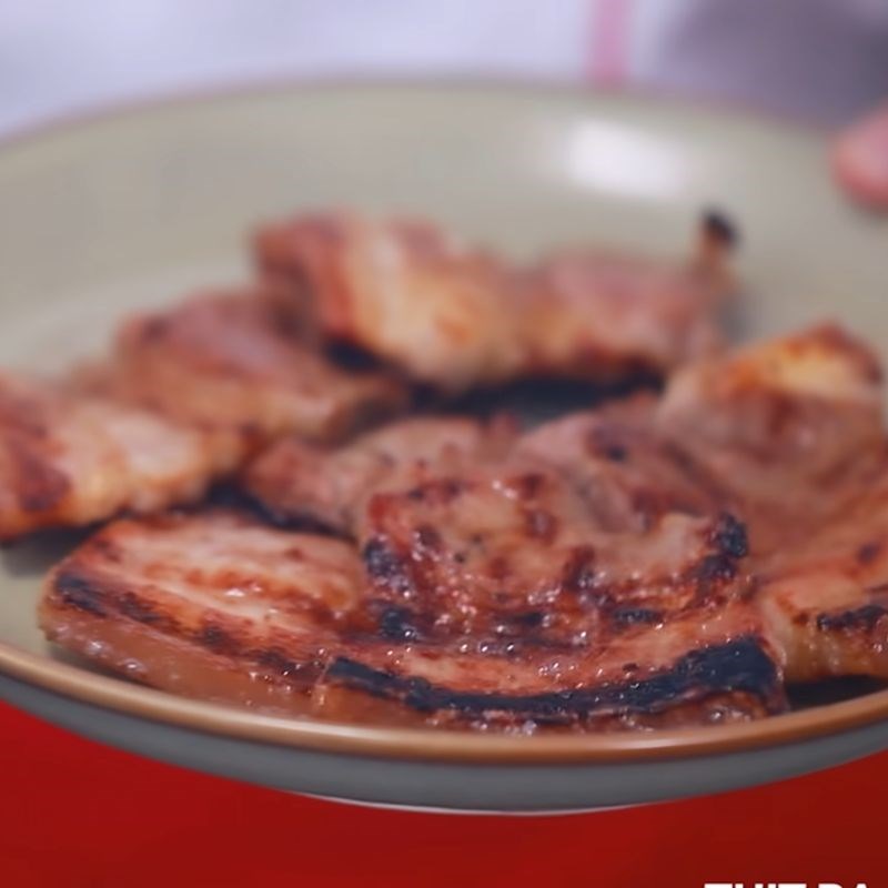 Bước 5 Nướng thịt ba rọi trên than hoa Thịt nướng than hoa