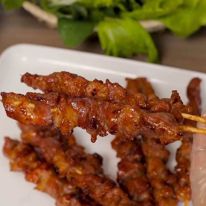 Bước 7 Nướng thịt Bún trộn thịt nướng