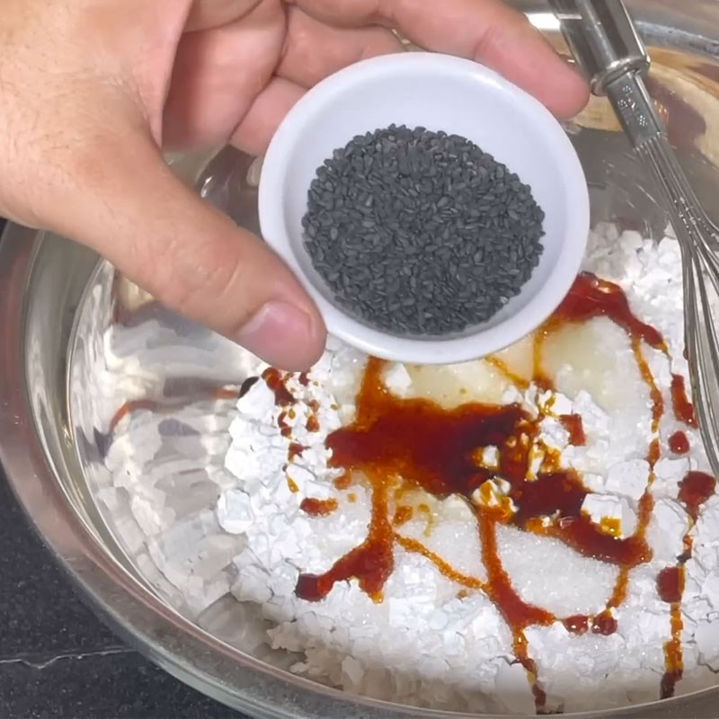 Bước 1 Pha bột gạo chiên giòn Bánh chuối chiên phồng rỗng ruột