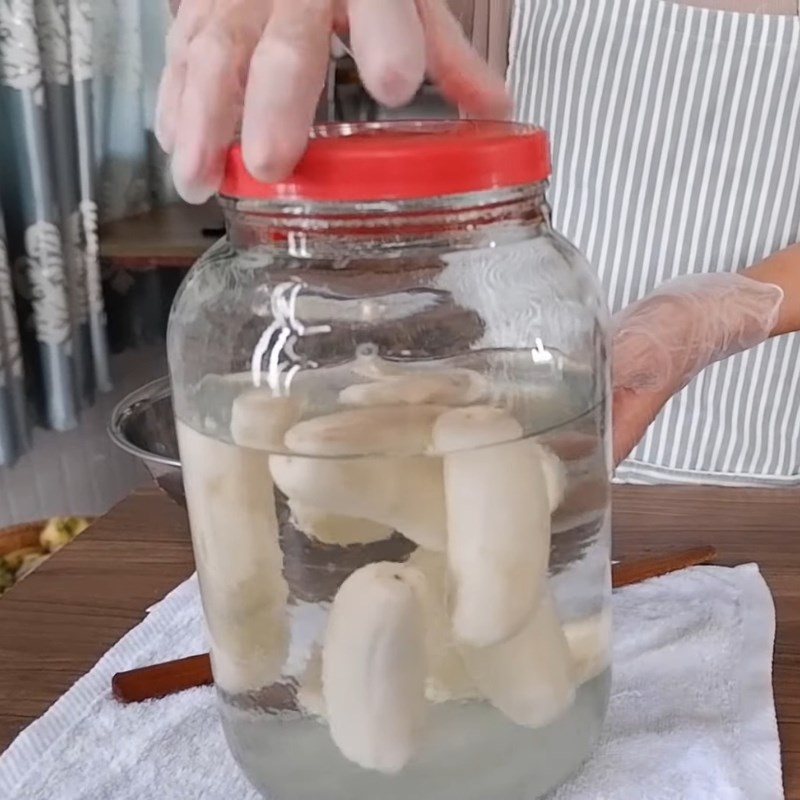 Bước 2 Pha chế keo giấm cái Giấm nuôi bằng chuối