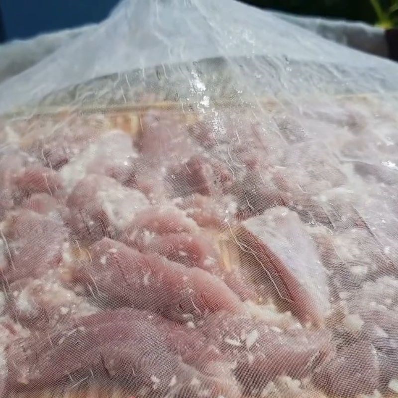Bước 3 Phơi thịt và luộc da heo Pate thịt heo