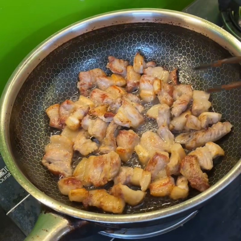 Bước 3 Rang thịt lợn Chuối nấu đánh nhuyễn