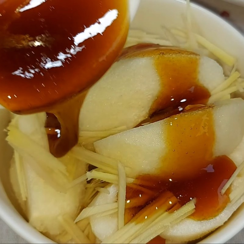 Bước 2 Sắp xếp và thêm gia vị Lê chưng trị ho cho người lớn