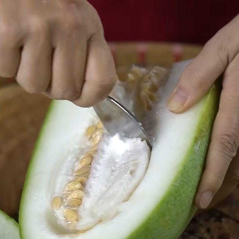 Bước 1 Sơ chế bí đao và mía chuẩn bị nấu trà Trà bí đao tươi