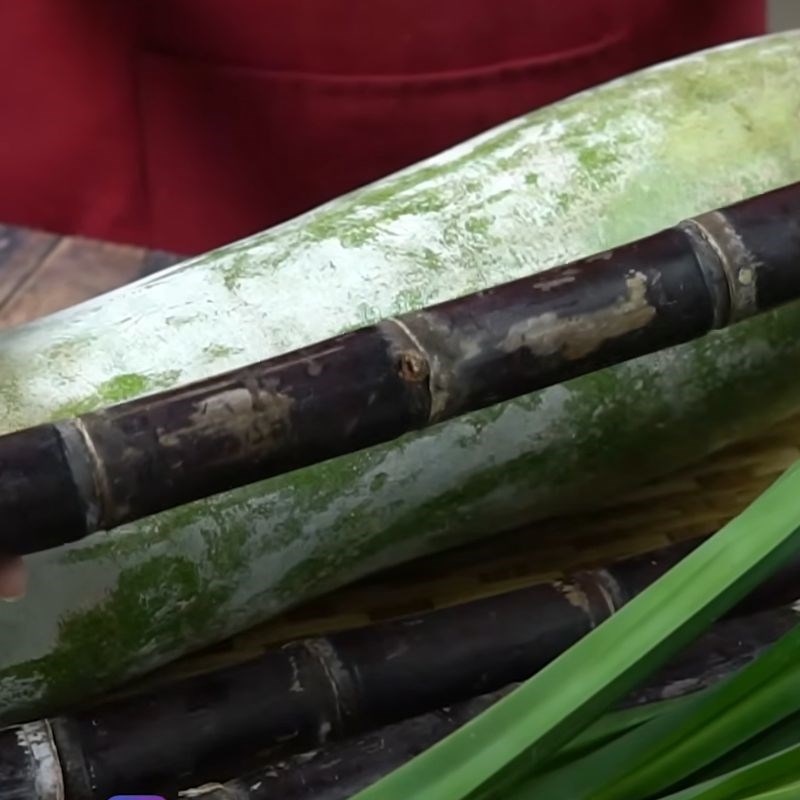 Bước 1 Sơ chế bí đao và mía chuẩn bị nấu trà Trà bí đao tươi