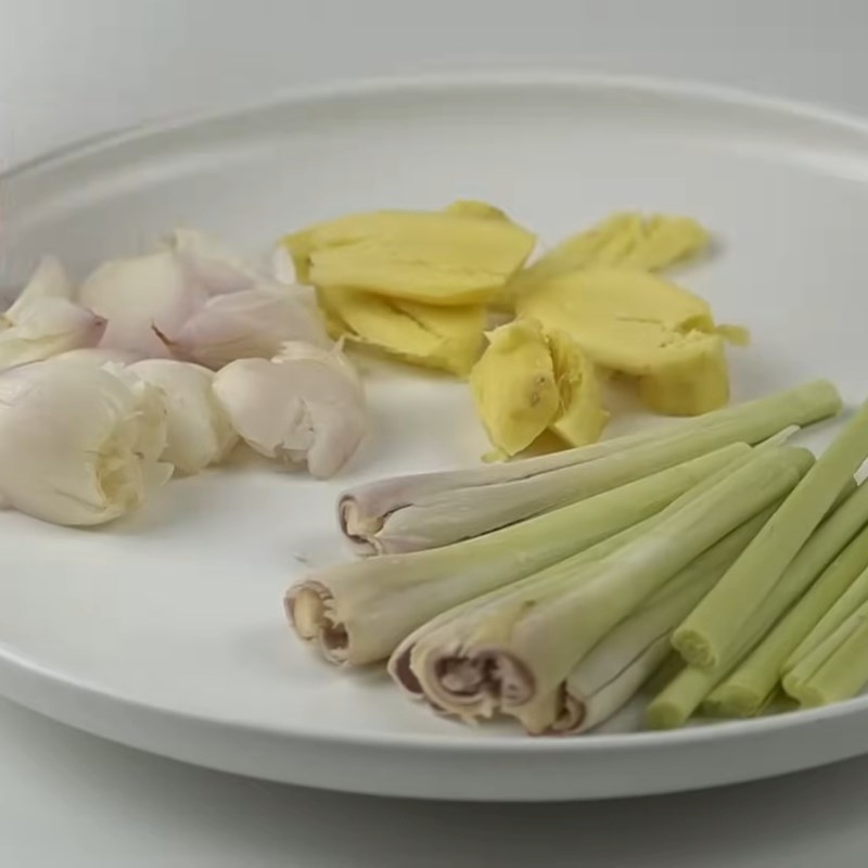 Bước 2 Sơ chế các nguyên liệu khác Lẩu gà miền Bắc