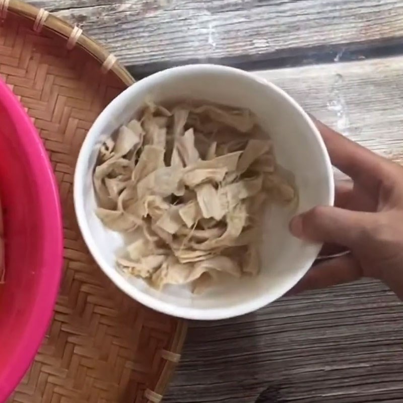 Bước 1 Sơ chế củ hũ dừa và các loại rau củ Gỏi củ hũ dừa chay