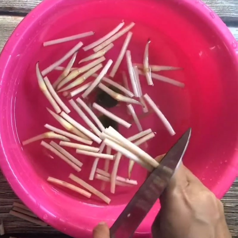 Bước 1 Sơ chế củ hũ dừa và các loại rau củ Gỏi củ hũ dừa chay