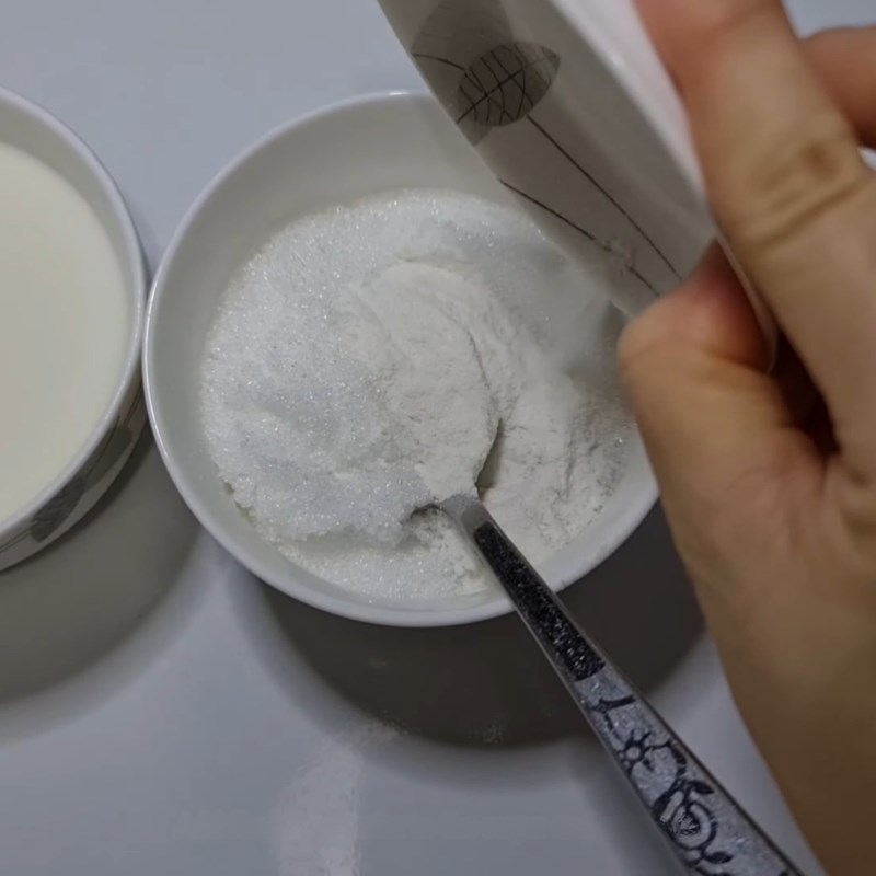 Bước 1 Sơ chế đậu nành và trộn bột rau câu Tàu hũ đá