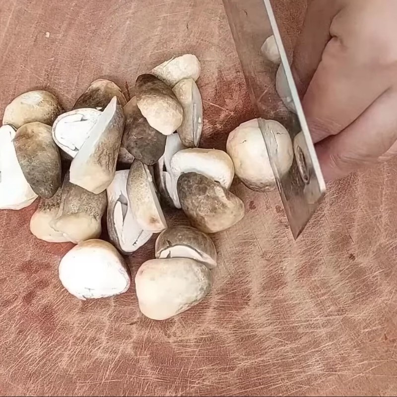 Bước 1 Sơ chế rau củ để nhồi nhân Khổ qua hầm chay