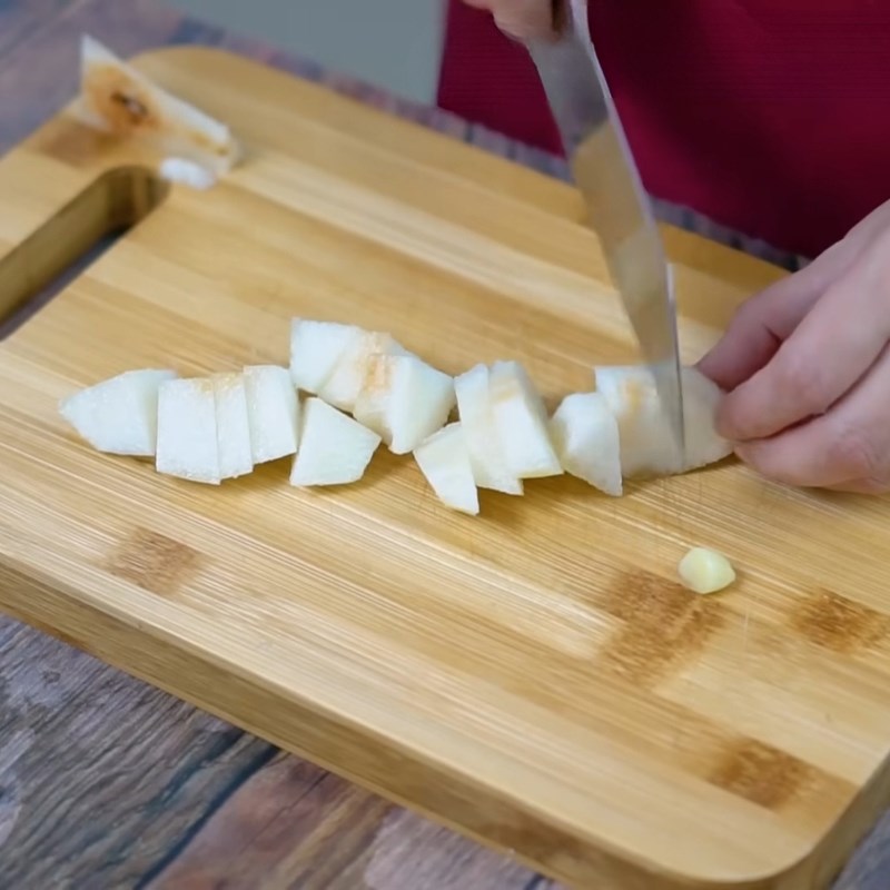 Bước 3 Sơ chế rau củ và xay gia vị kim chi Kim chi củ cải trắng