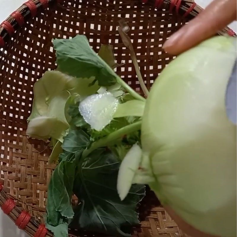 Bước 1 Sơ chế su hào, cà rốt và các nguyên liệu khác Su hào muối xổi