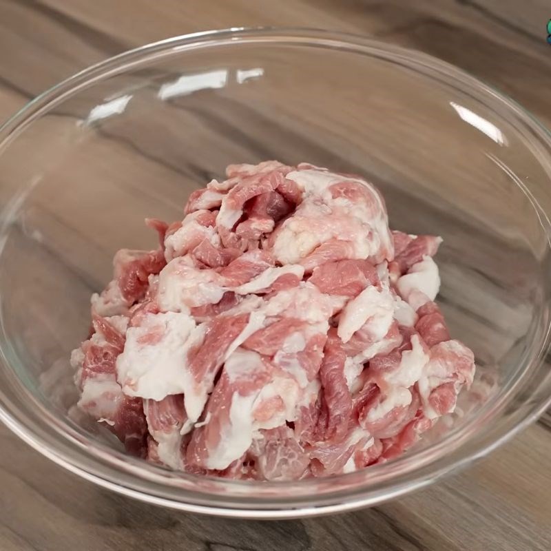 Bước 1 Sơ chế thịt Bún trộn thịt nướng