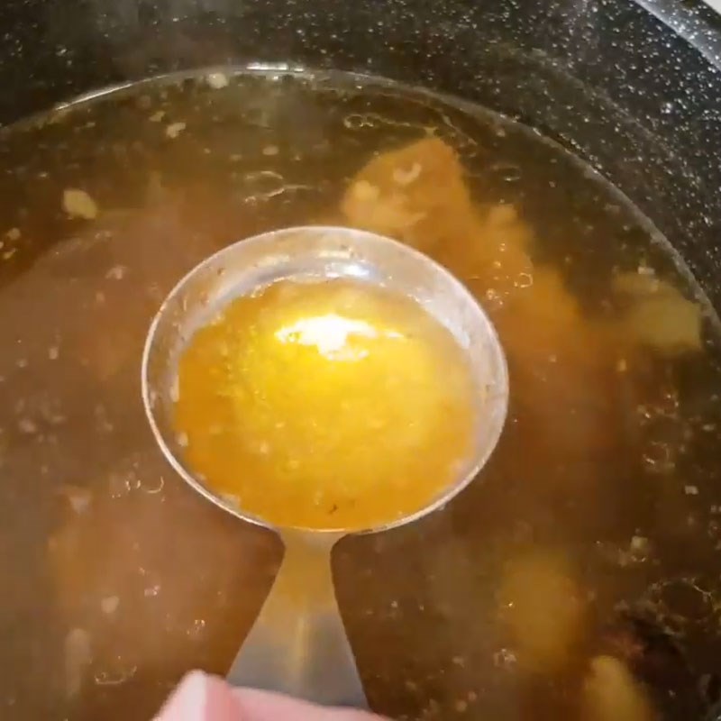 Bước 6 Sơ chế thịt và đuôi bò sau khi hầm phở đuôi bò