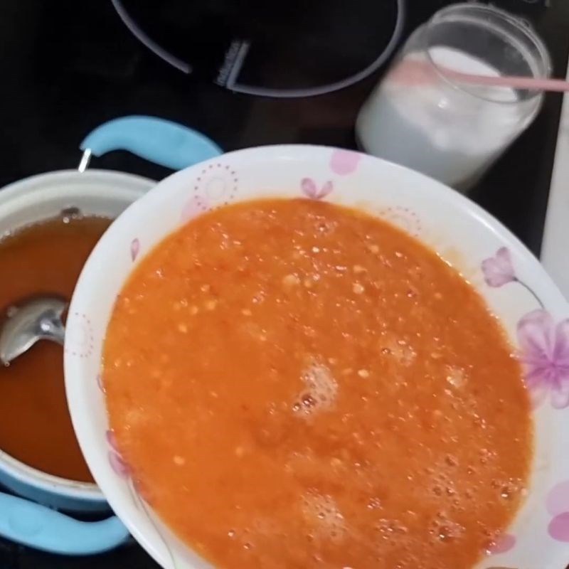 Bước 4 Sơ chế tỏi, ớt, cà chua và dứa (hỗn hợp xay) Nước mắm ăn bánh xèo miền Trung