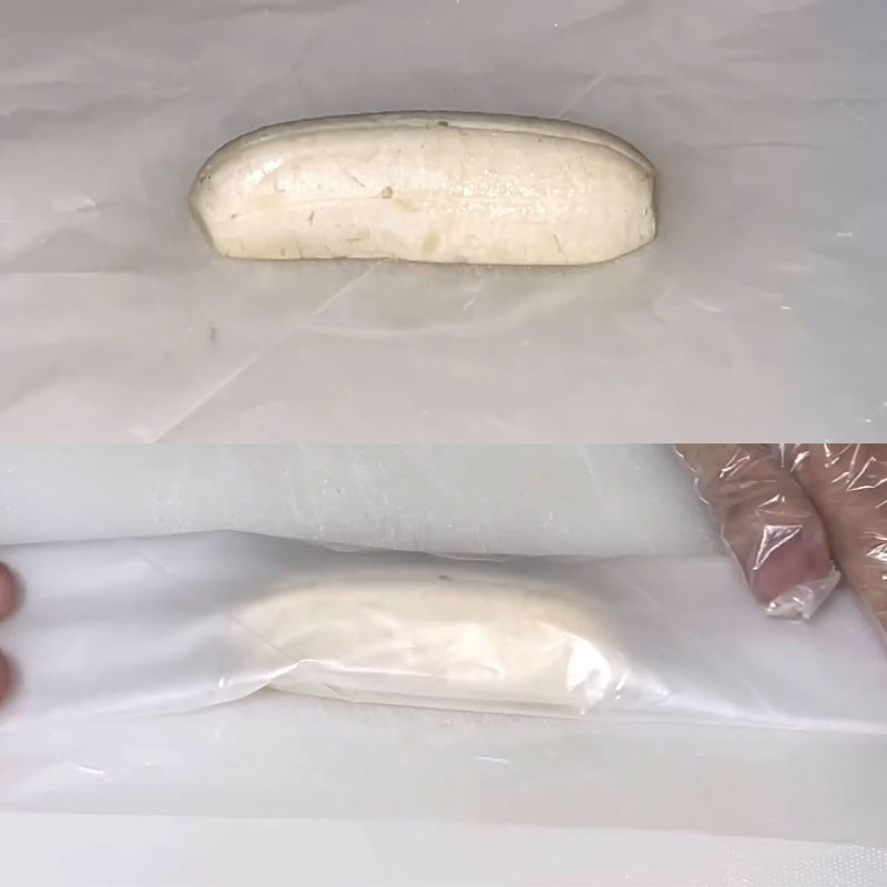 Bước 4 Sơ chế và ép chuối Bánh chuối chiên phồng rỗng ruột