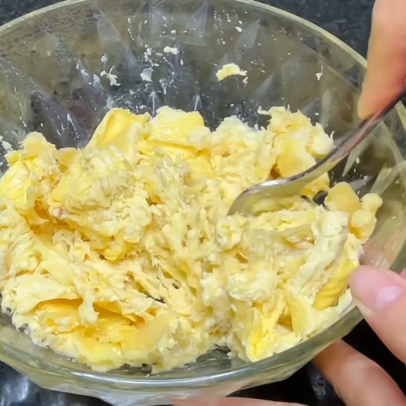 Bước 1 Tán cơm sầu riêng Nước cốt chè Thái