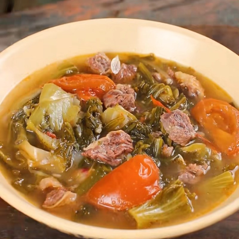 Bước 4 Thành phẩm Dẻ sườn bò nấu dưa chua