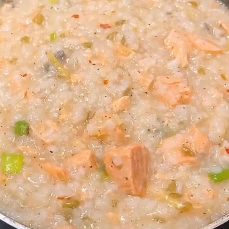 Bước 6 Thành phẩm cháo cá hồi không tanh