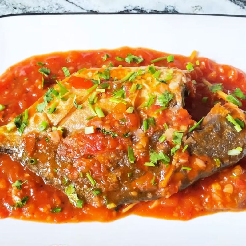 Bước 6 Thành phẩm Cá chim sốt cà chua