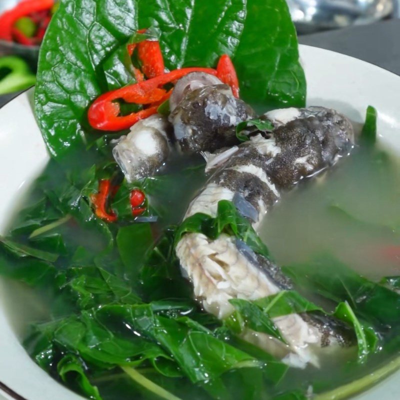 Bước 4 Thành phẩm Cá bớp nấu lá lốt